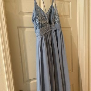 Azazie blake dress. Dusty blue.